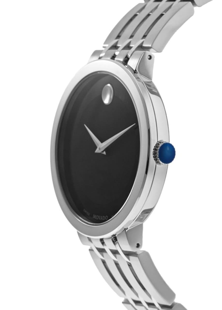 Movado Esperanza 39mm Black Dial Steel Men's Watch 0607057