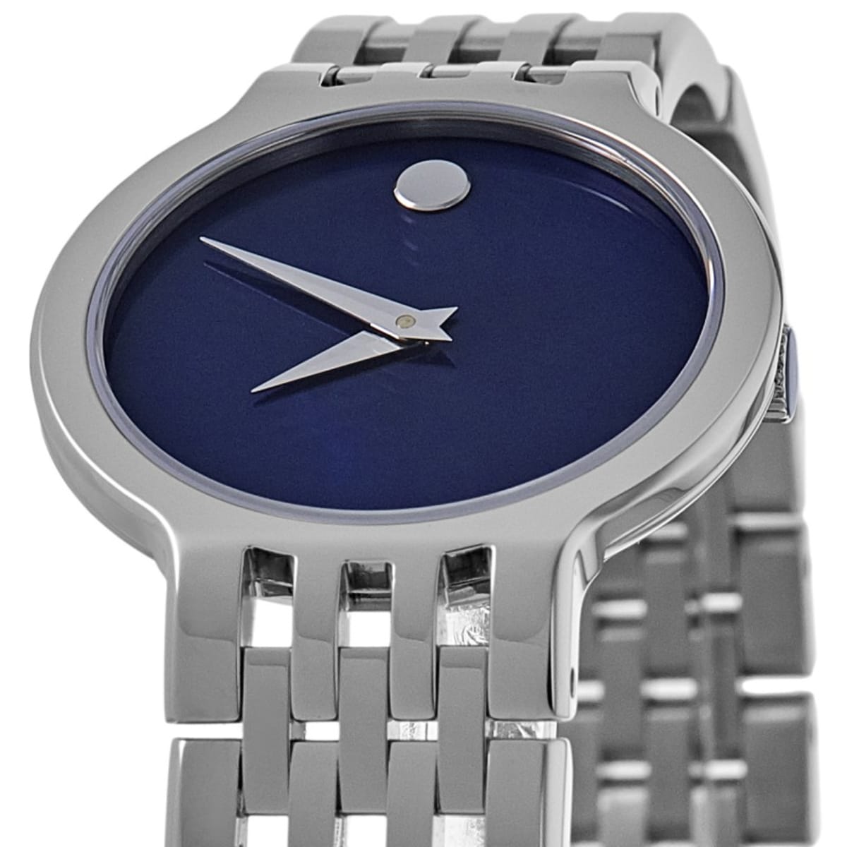 Movado Museum Classic Stainless Steel Blue Dial Watch Women