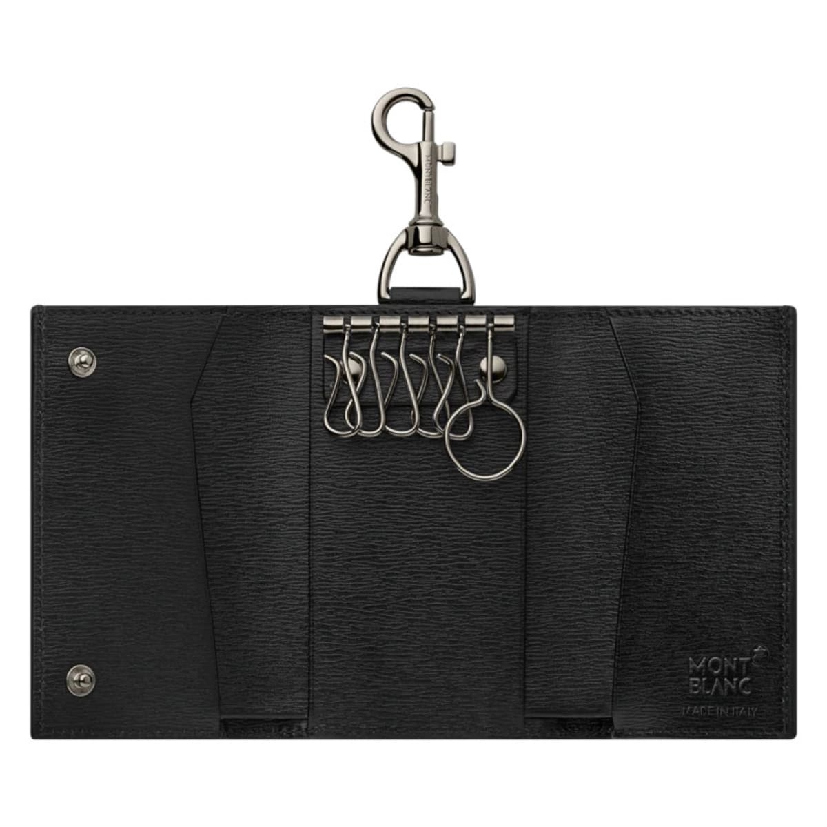 Montblanc 4810 Westside Black Leather Key Case 114704 | WatchMaxx