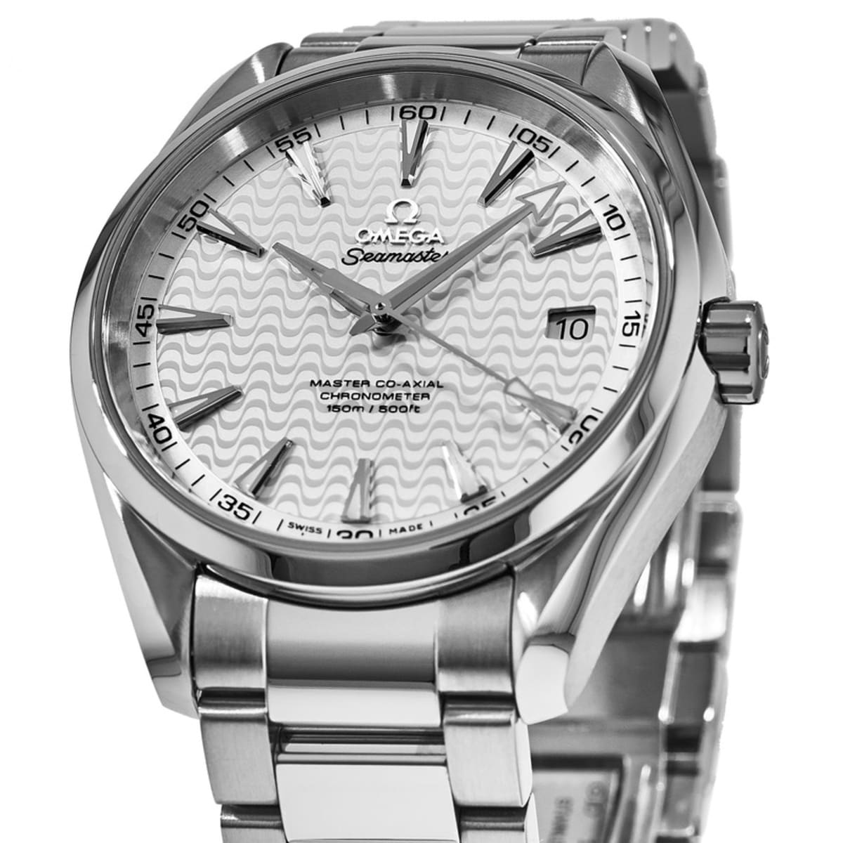 Omega Seamaster Aqua Terra 150m Master Co-Axial Silver Wave Dial Men's Watch 231.10.42.21.02.006