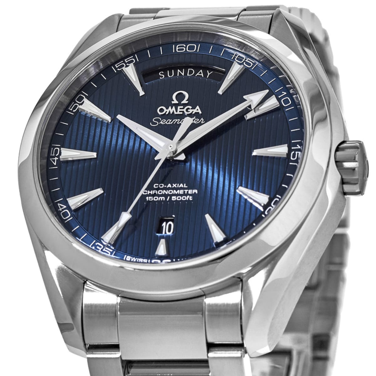 Omega aqua terra day date blue sales