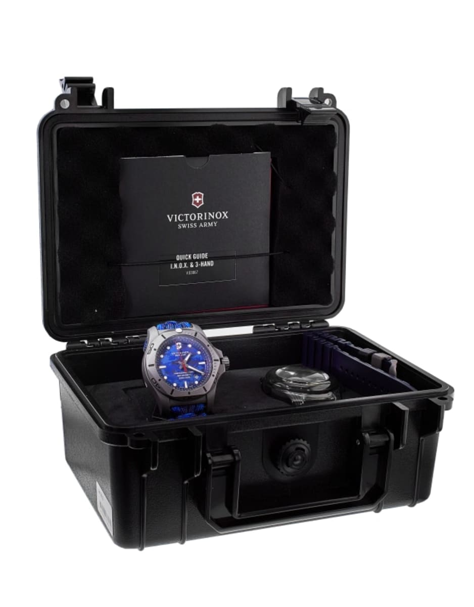 Victorinox Swiss Army I.N.O.X. Professional Diver Titanium 45mm Quartz Blue Dial Nylon Strap Men s Watch 241813