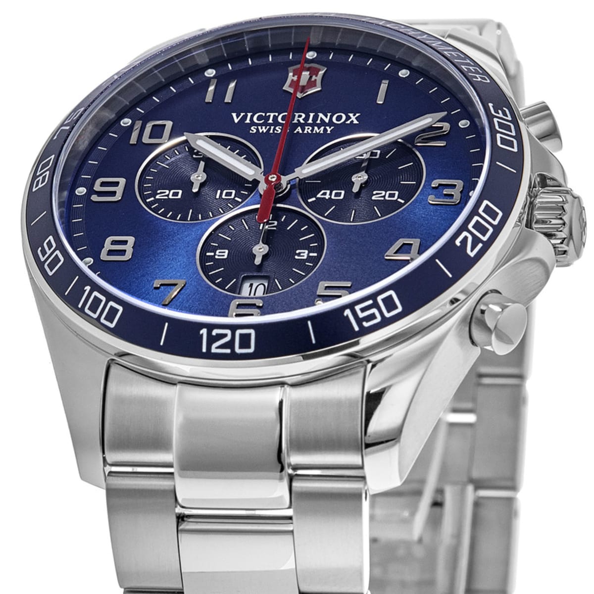 Victorinox Swiss Army Fieldforce Chronograph Blue Dial Steel Men's