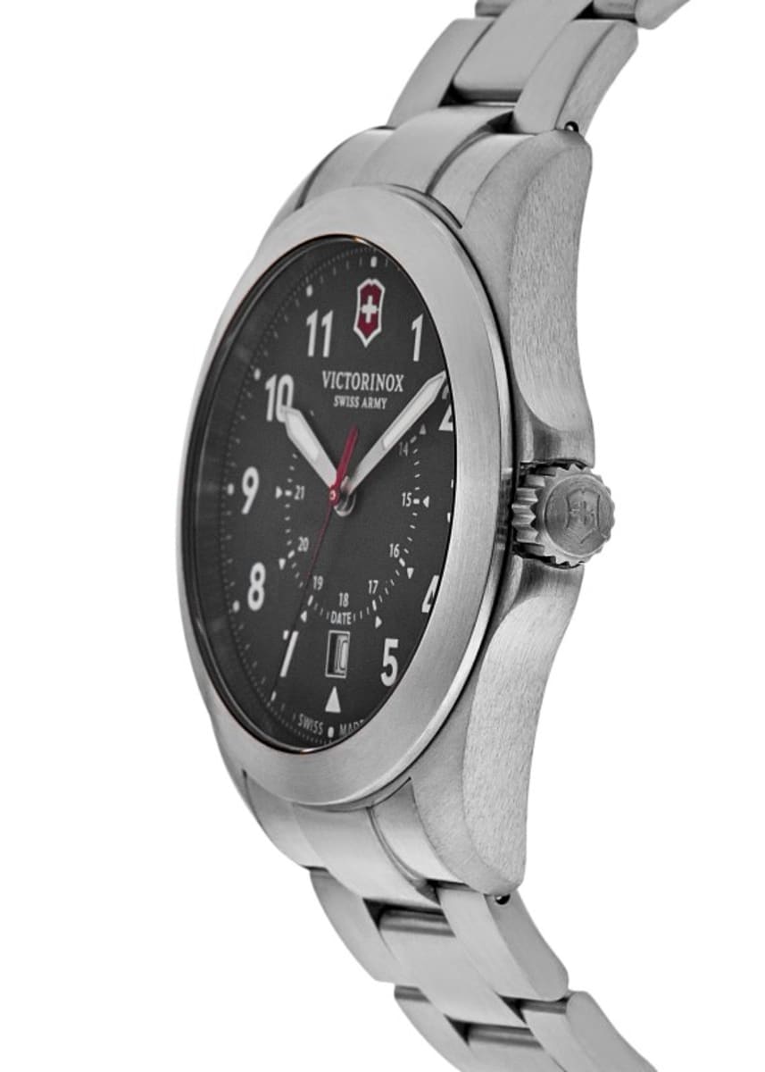 Victorinox Swiss Army Heritage Quartz Black Dial Steel Men's