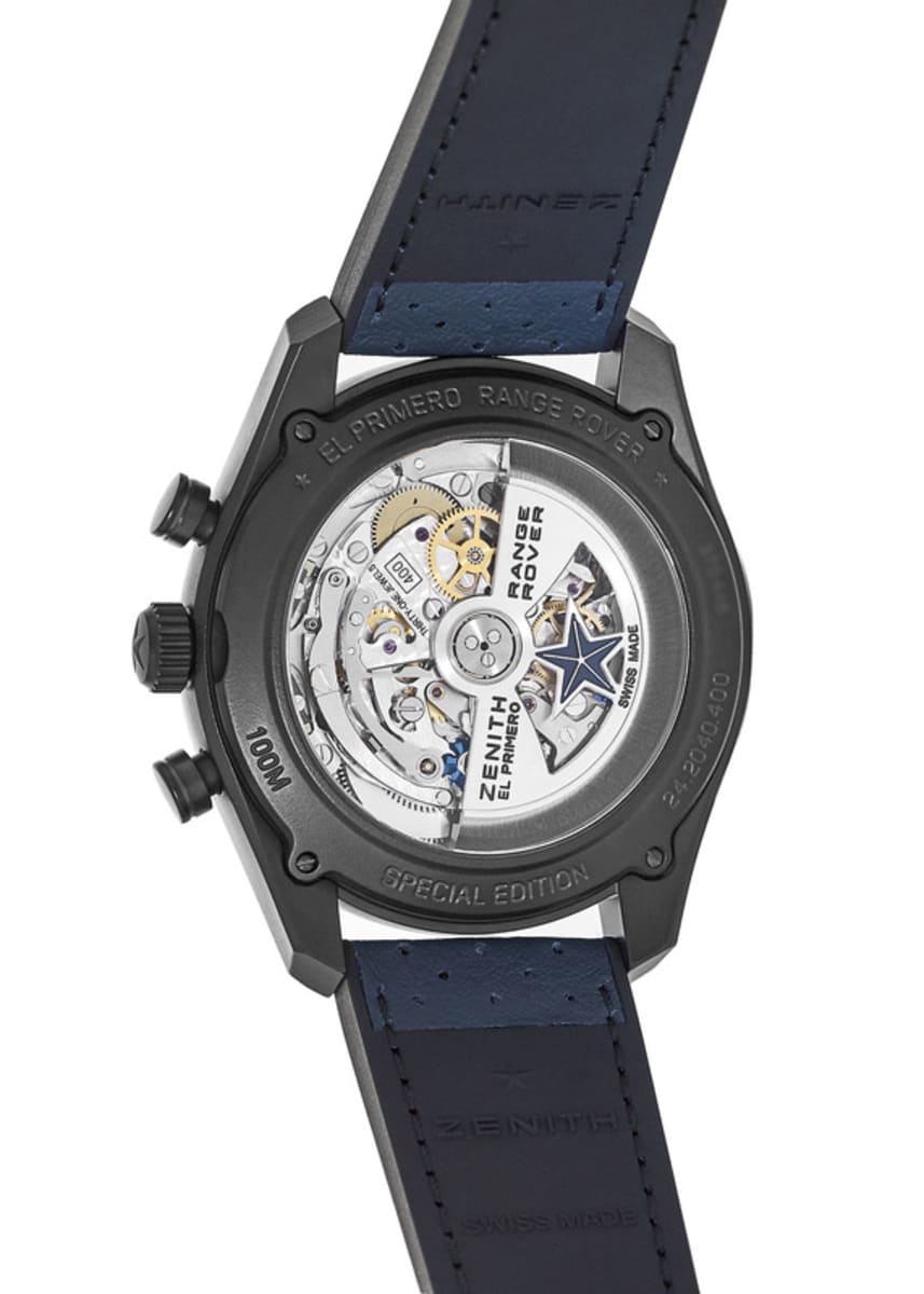 Zenith Chronomaster El Primero Range Rover Grey Dial Blue Leather Men's ...