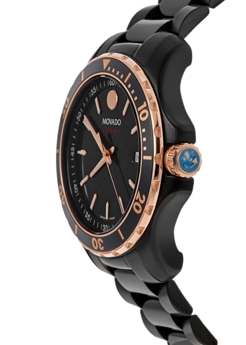 Movado Series 800 Black Dial Steel Men's Watch 2600162 | WatchMaxx