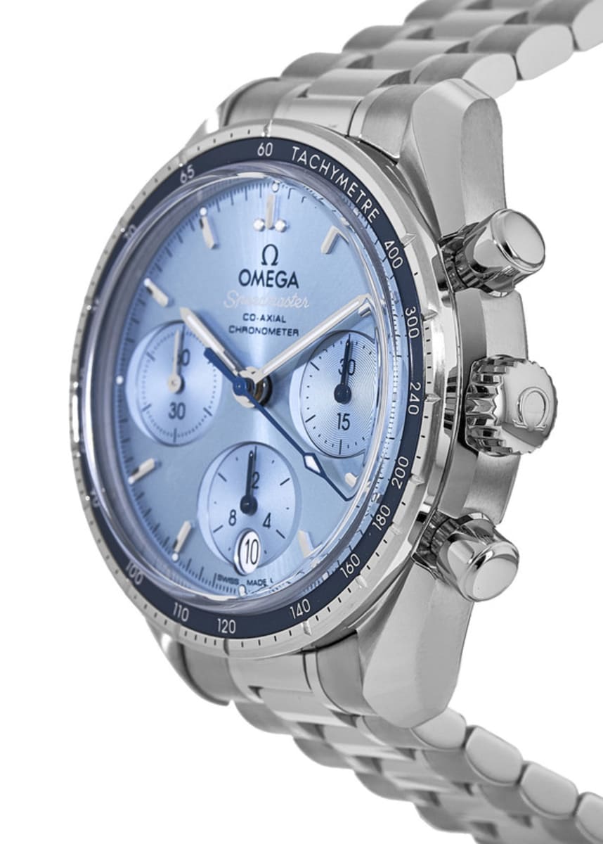 Omega Speedmaster Co-Axial Chronograph 38mm Ice Blue Dial Steel Unisex  Watch 324.30.38.50.03.001