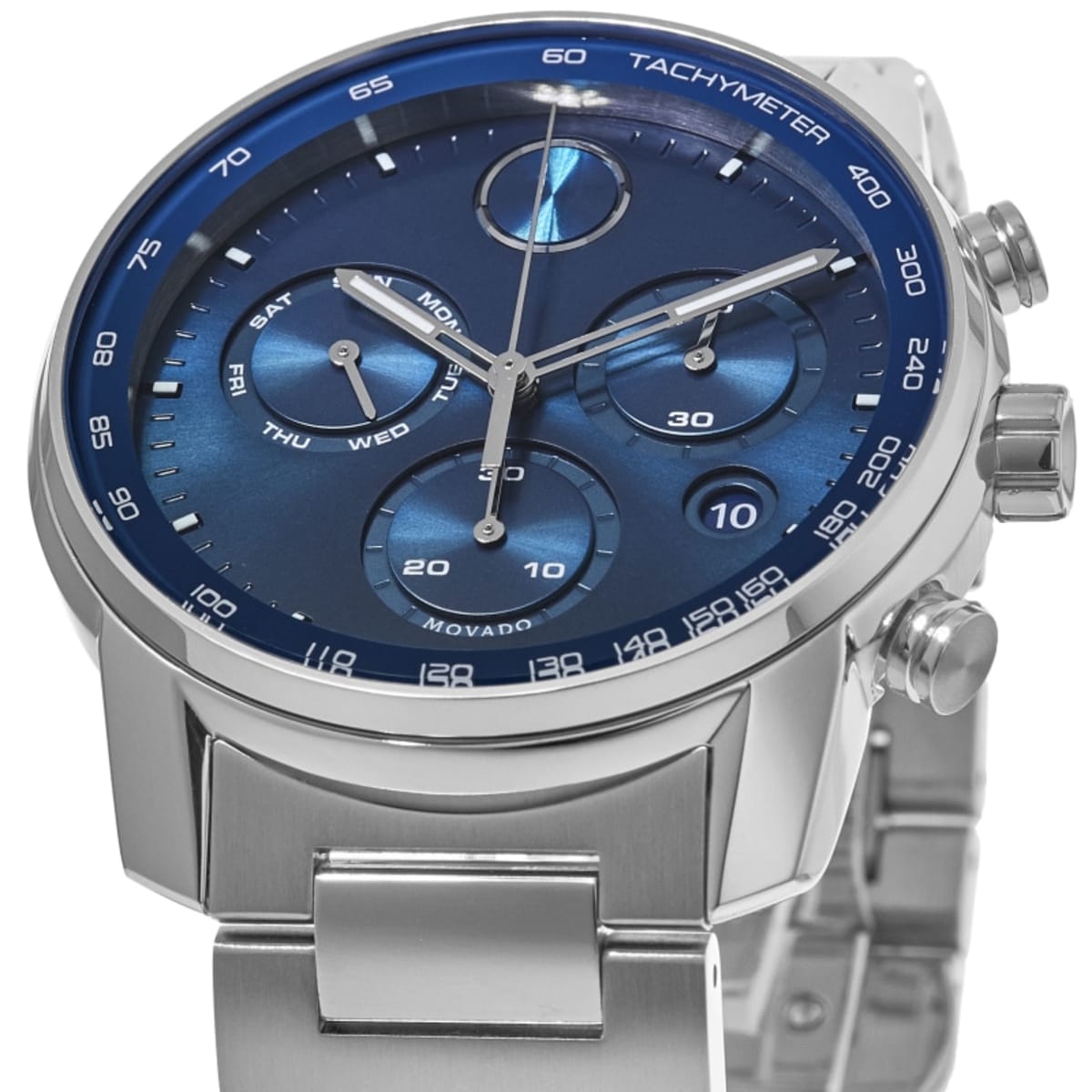 Movado Bold Verso Blue Chronograph Dial Steel Men s Watch 3600740
