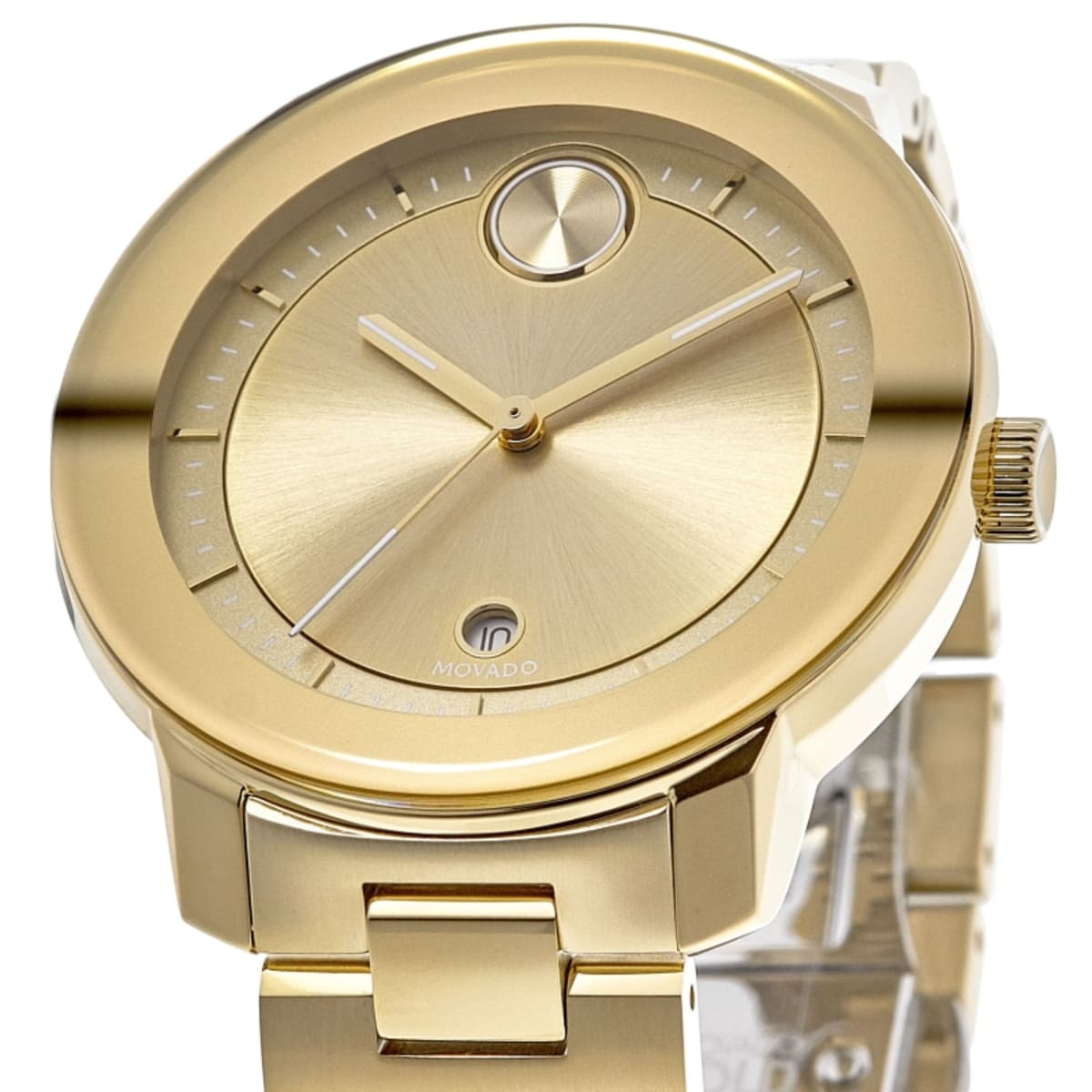 Movado Women\'s Watch 3600750 Bold Verso Gold Dial Swiss Quartz Steel Band 38mm Movado Bold Verso 38mm Gold-tone Gold Dial Quartz Ladies  main image 3