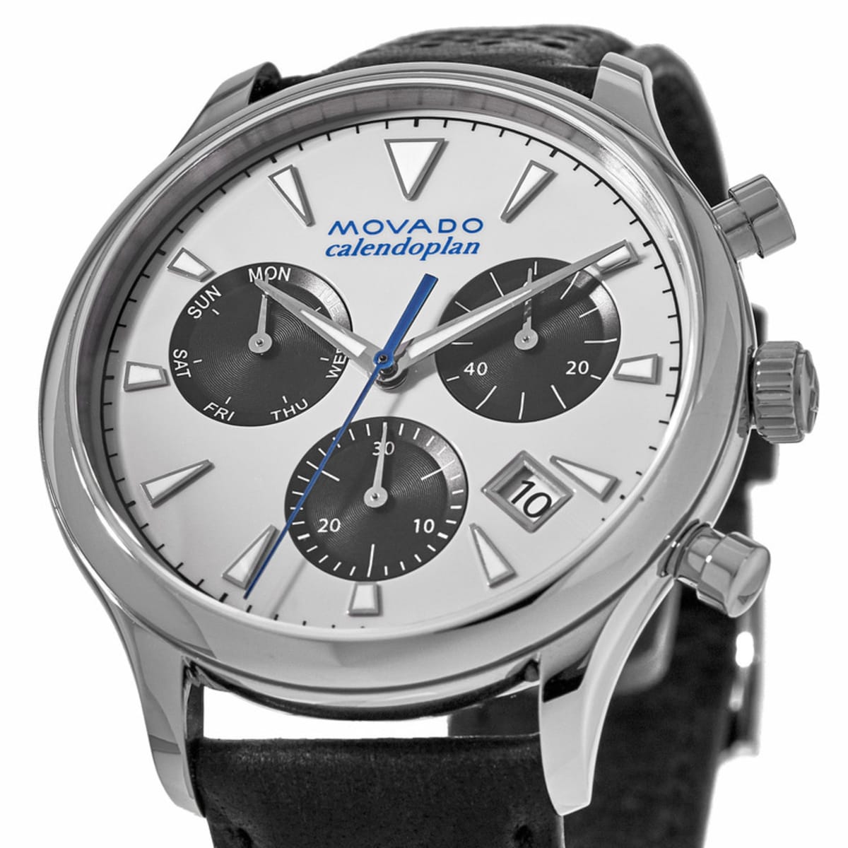 Movado Heritage Calendoplan Chronograph Leather Strap Men S Watch