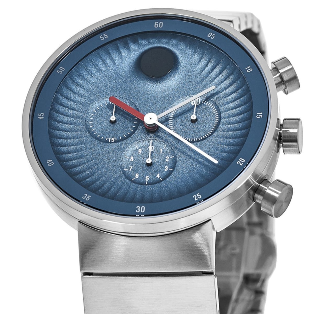 Movado Edge Blue Dial Stainless Steel Men's Watch 3680010 | WatchMaxx.com