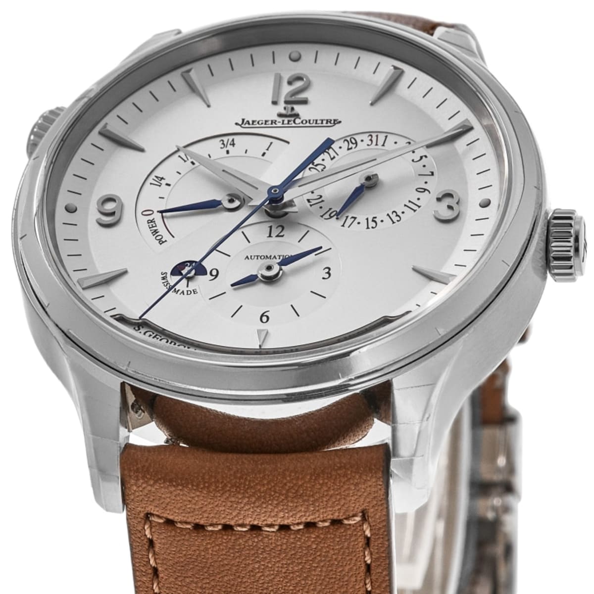 Jaeger LeCoultre Master Control Geographic Silver Chronograph Dial  