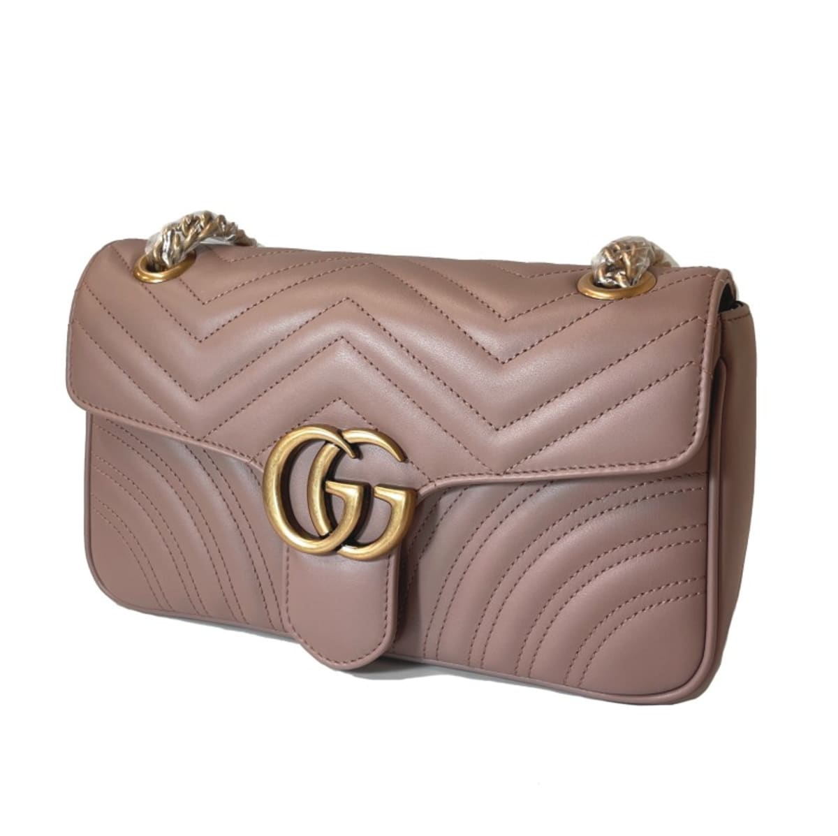 Gucci GG Marmont Small Dusty Pink Leather Women 