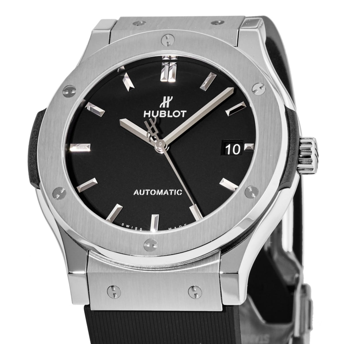 Hublot Classic Fusion Automatic Black Dial Black Rubber Men's 45mm Watch  511.NX.1171.RX 845960069014 - Watches, Classic Fusion - Jomashop