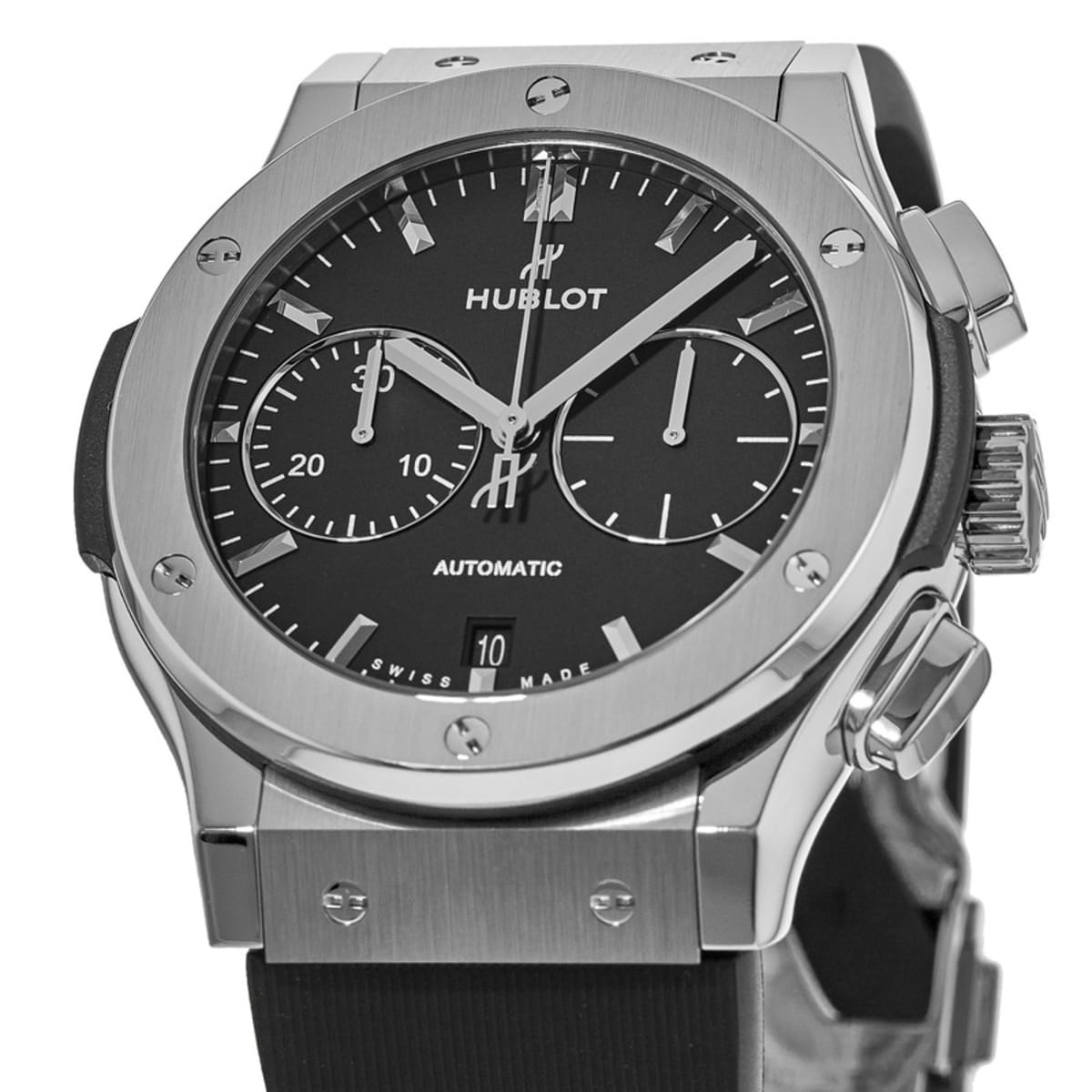  Hublot Classic Fusion Black Dial Black Rubber Mens 45mm Watch  511.NX.1171.RX : Clothing, Shoes & Jewelry