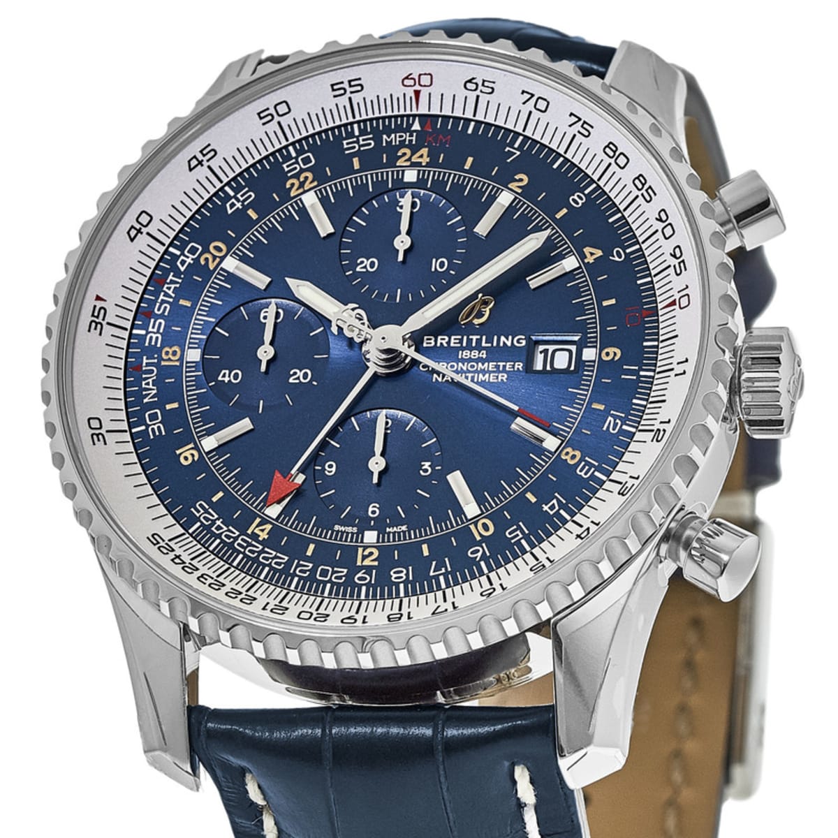 breitling navitimer 46 blue