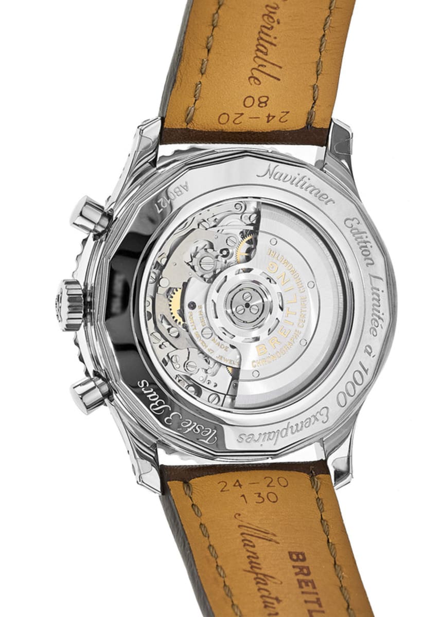Breitling Navitimer 01 46mm Limited Edition Panamerican Black Dial Brown Leather Men s Watch AB0127E3 BE81 443X