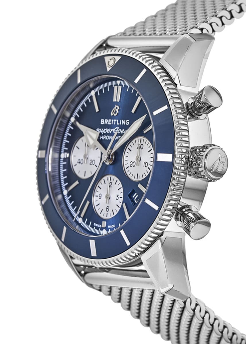 Breitling Superocean Heritage II B01 Chronograph 44 | Orologio Uomo AB0162161C1A1 | Quadrante Blu, Bracciale Oceano