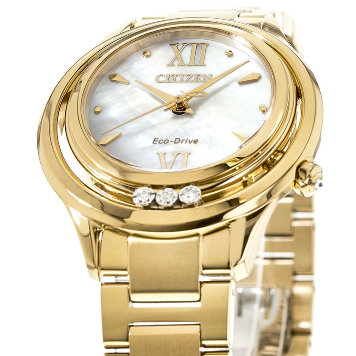 Citizen Sunrise Gold Tone Stainless Steel Mother of Pearl Dial