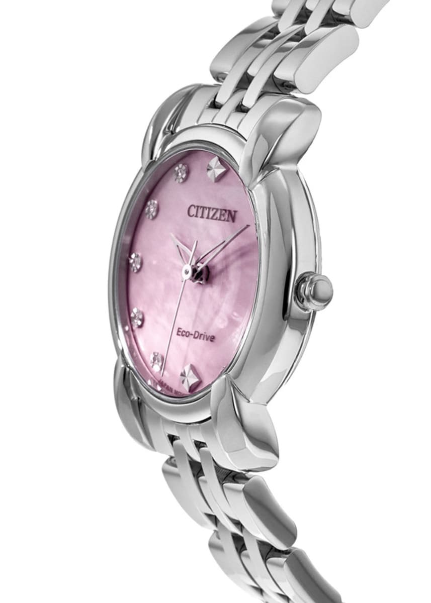 Citizen Jolie Mother of Pearl Diamond Dial Stainless Steel Women's