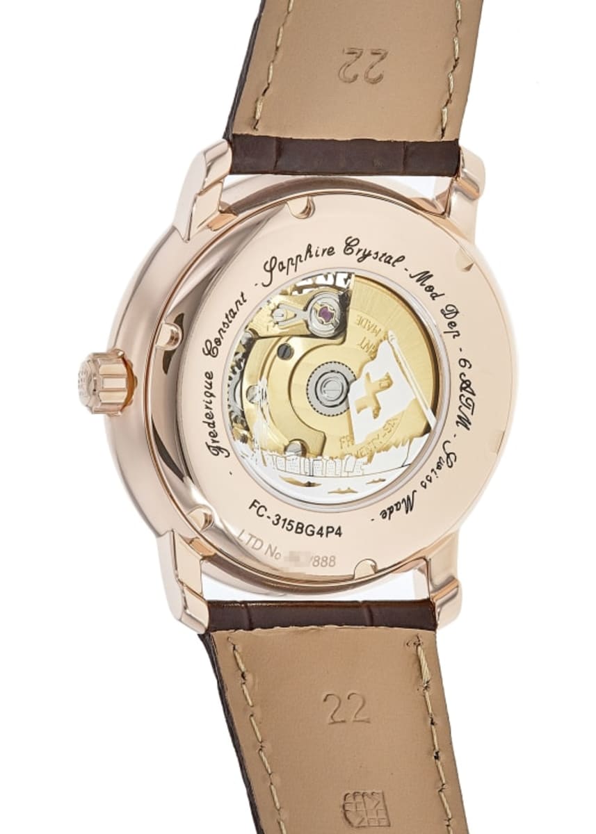 Frederique Constant Classics Champagne Dial Leather Strap Frederique Constant Classics Champagne Dial Leather Strap