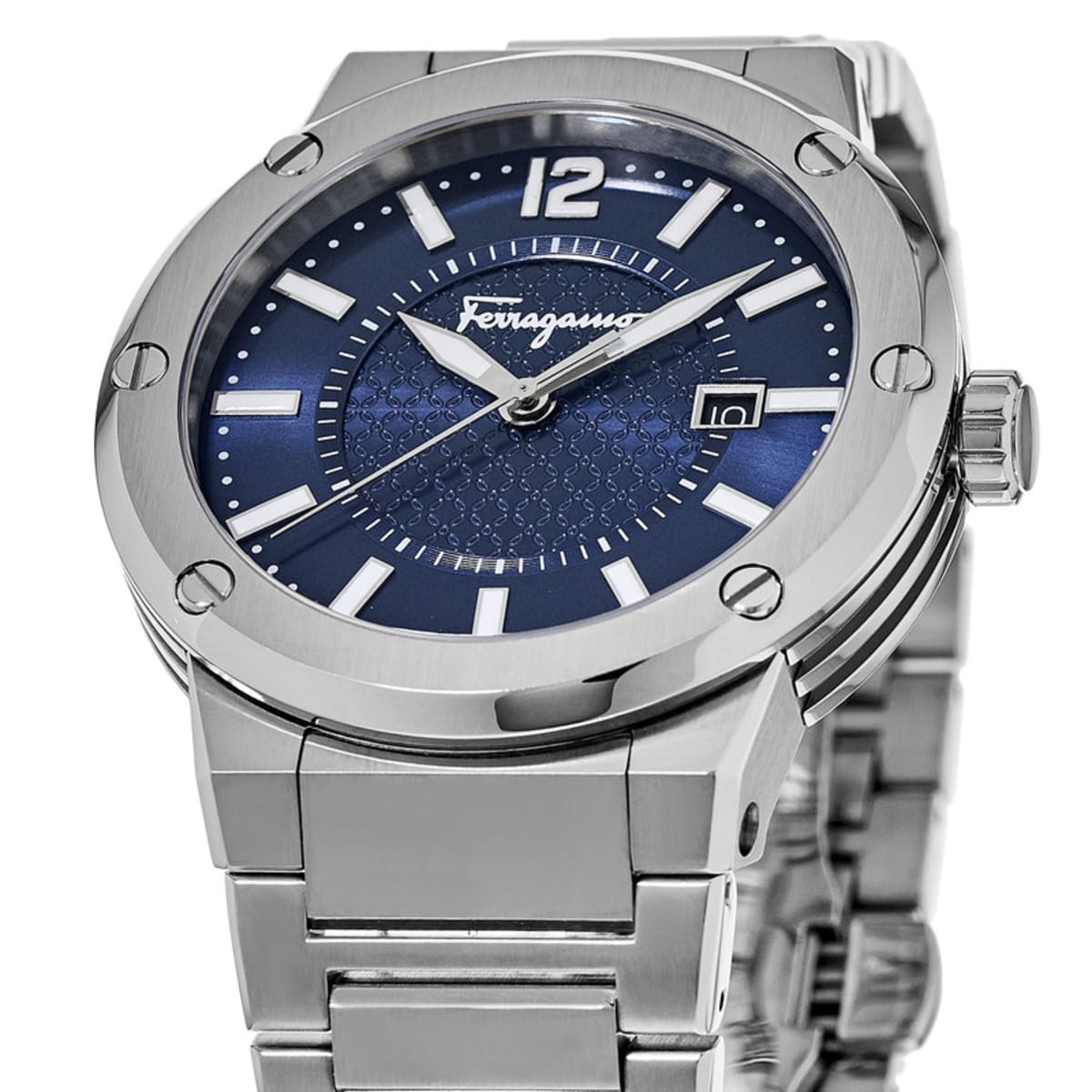 Salvatore Ferragamo F80 Blue Dial Stainless Steel Men