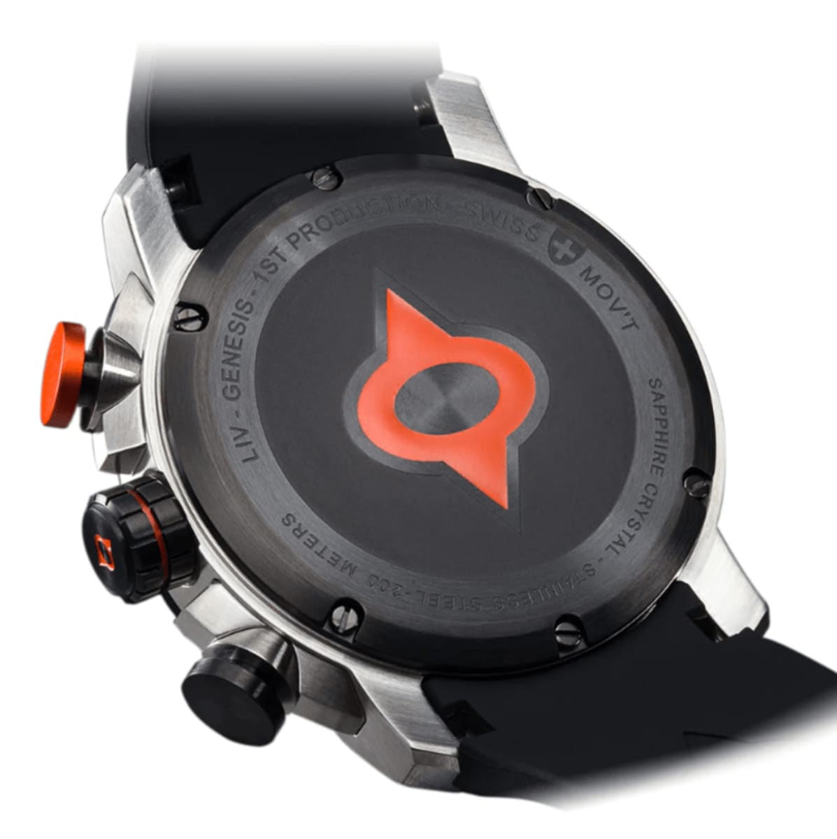 LIV Genesis GX1 Swiss Panda Silicone Strap Swiss Men's Watch GX1PR