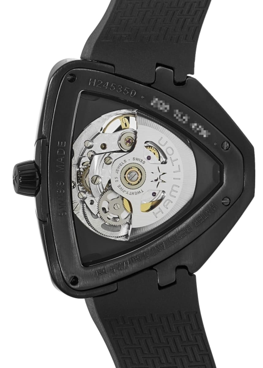 Hamilton Ventura Elvis80 Auto Black Skeleton Dial Rubber Hamilton Ventura Elvis80 Auto Black Skeleton Dial Rubber