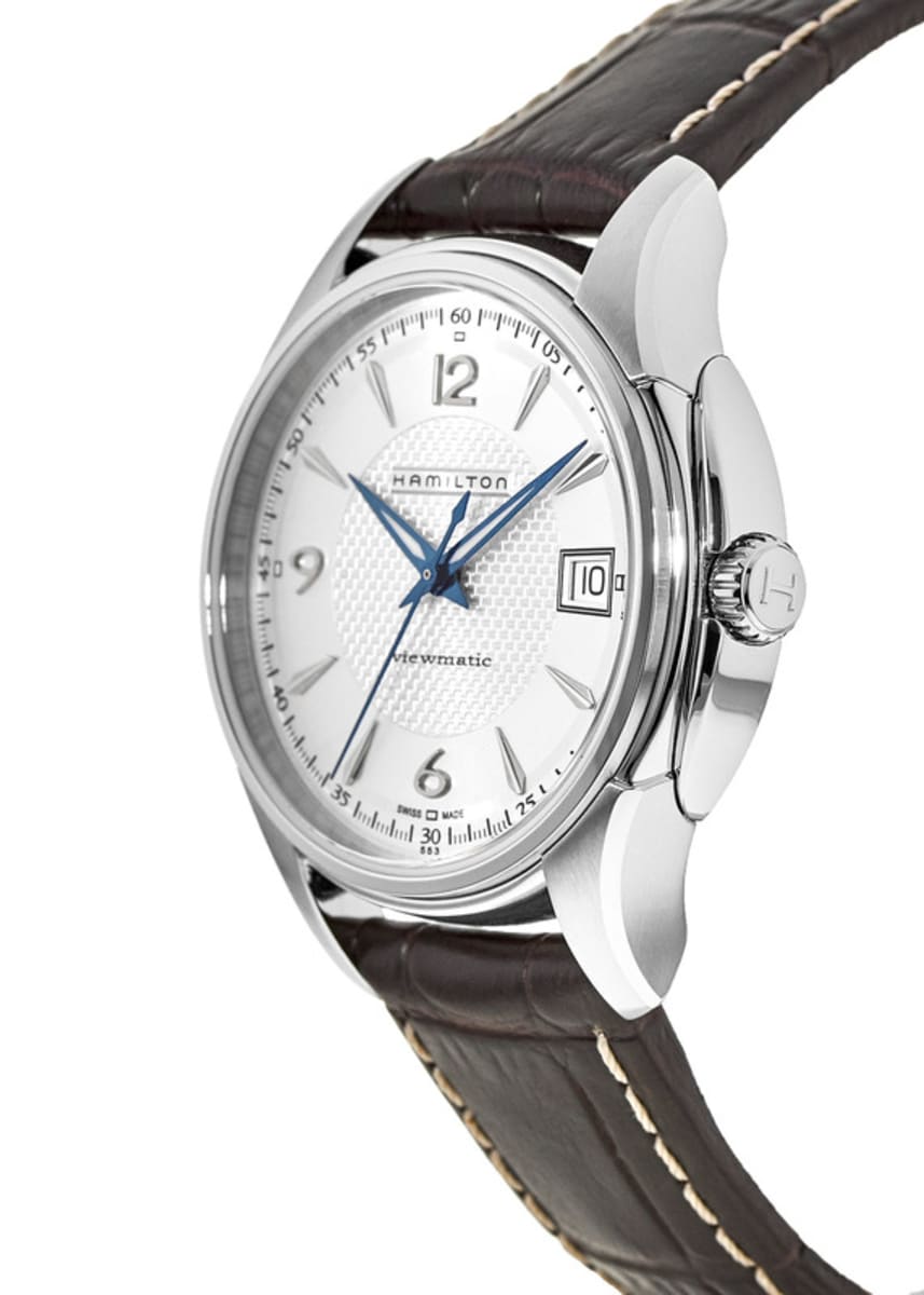 Hamilton Jazzmaster Viewmatic Auto Silver Dial Leather Strap Men's