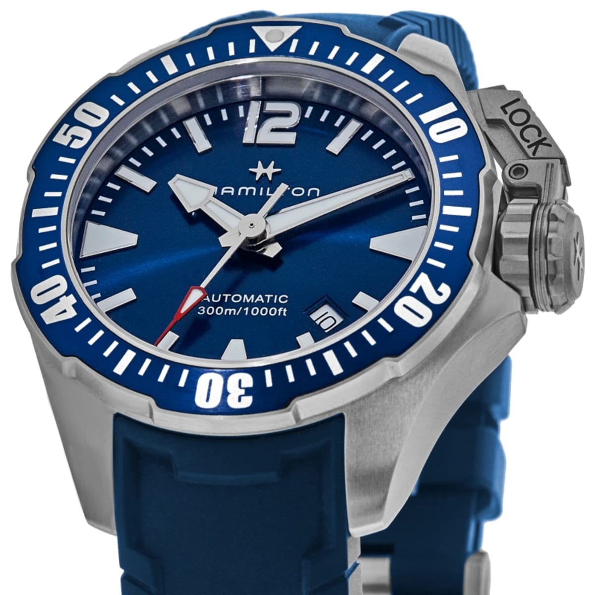 Hamilton Khaki Navy Frogman Auto Blue Dial Men s Watch H77705345