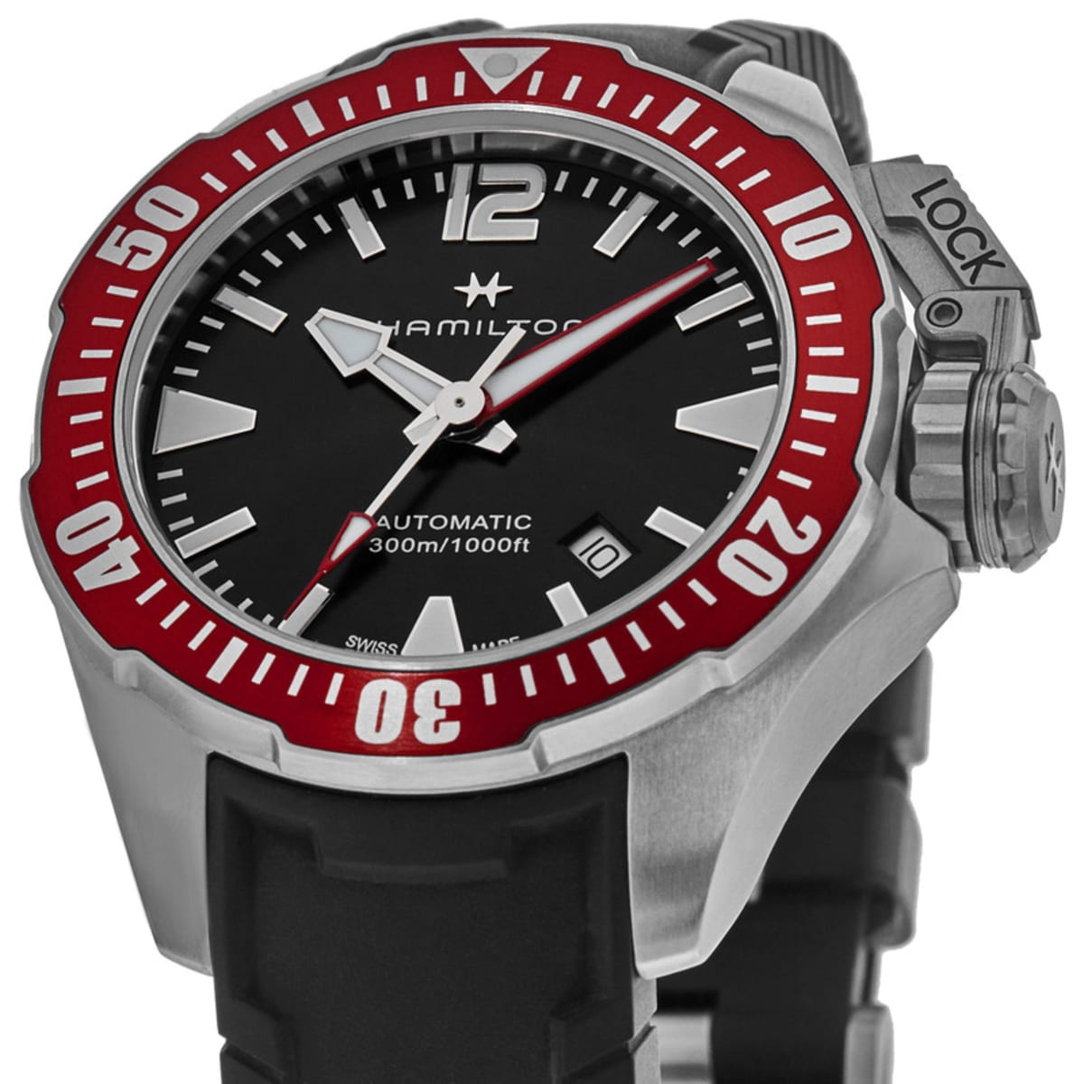 Hamilton Khaki Navy Frogman Men's Watch H77725335 | WatchMaxx.com