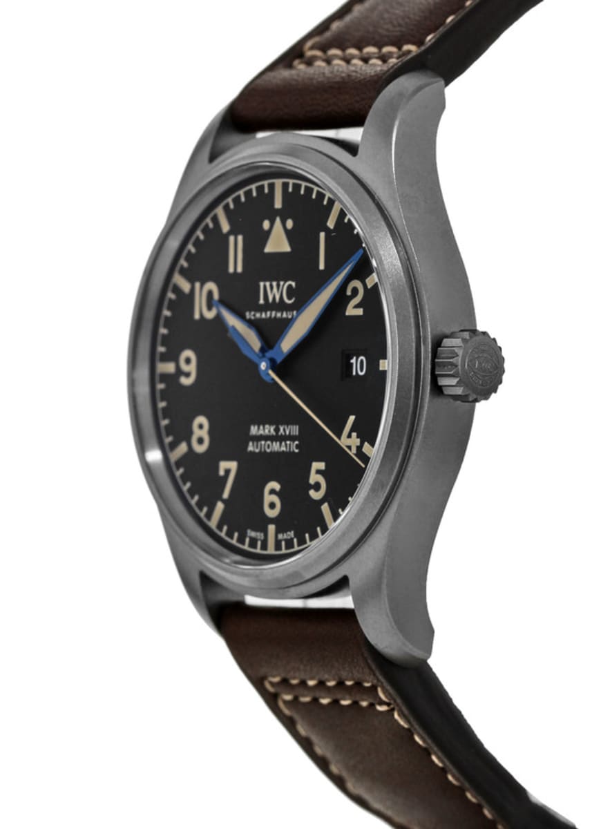IWC Pilot's Mark XVIII Heritage Titanium Case Leather Strap Men's Watch