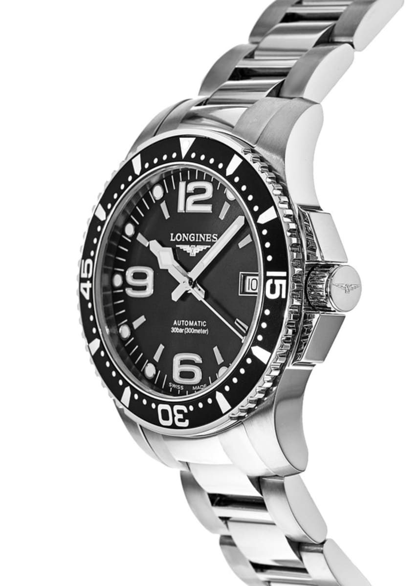 Longines HydroConquest Automatic 39mm Black Dial Steel Men's Watch L3 ...