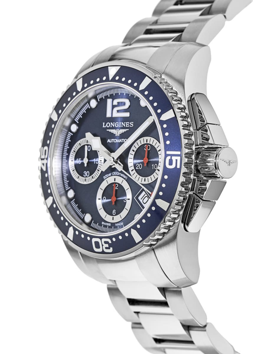 Longines HydroConquest Automatic Chronograph 41MM Blue Dial Men's Watch ...