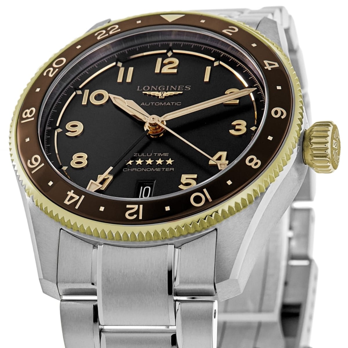 Longines Spirit Zulu Time Automatic Grey Dial 18K Yellow Longines Spirit Zulu Time Automatic Grey Dial 18K Yellow