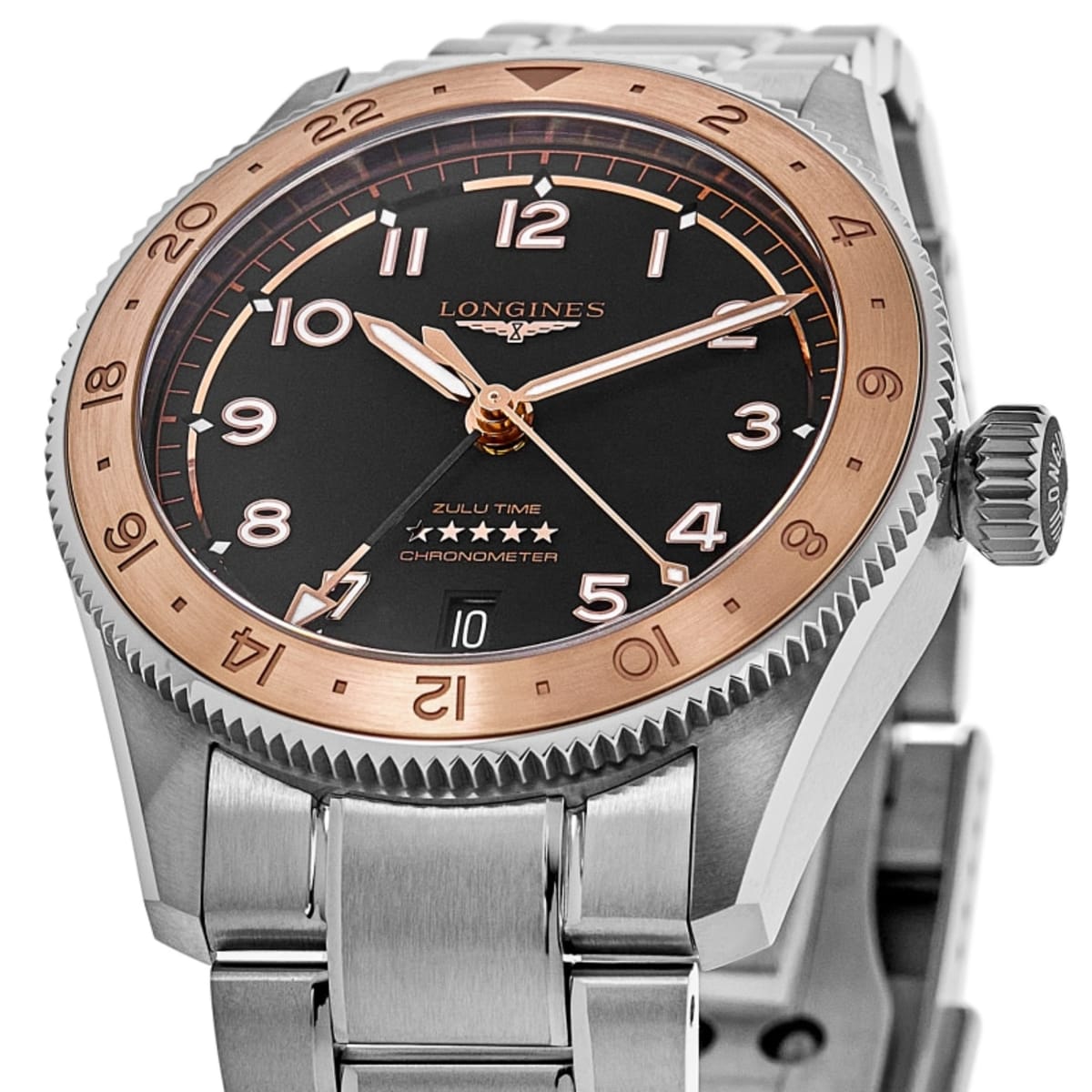 Longines Spirit Zulu Time Men's Watch L3.803.5.53.6 | WatchMaxx