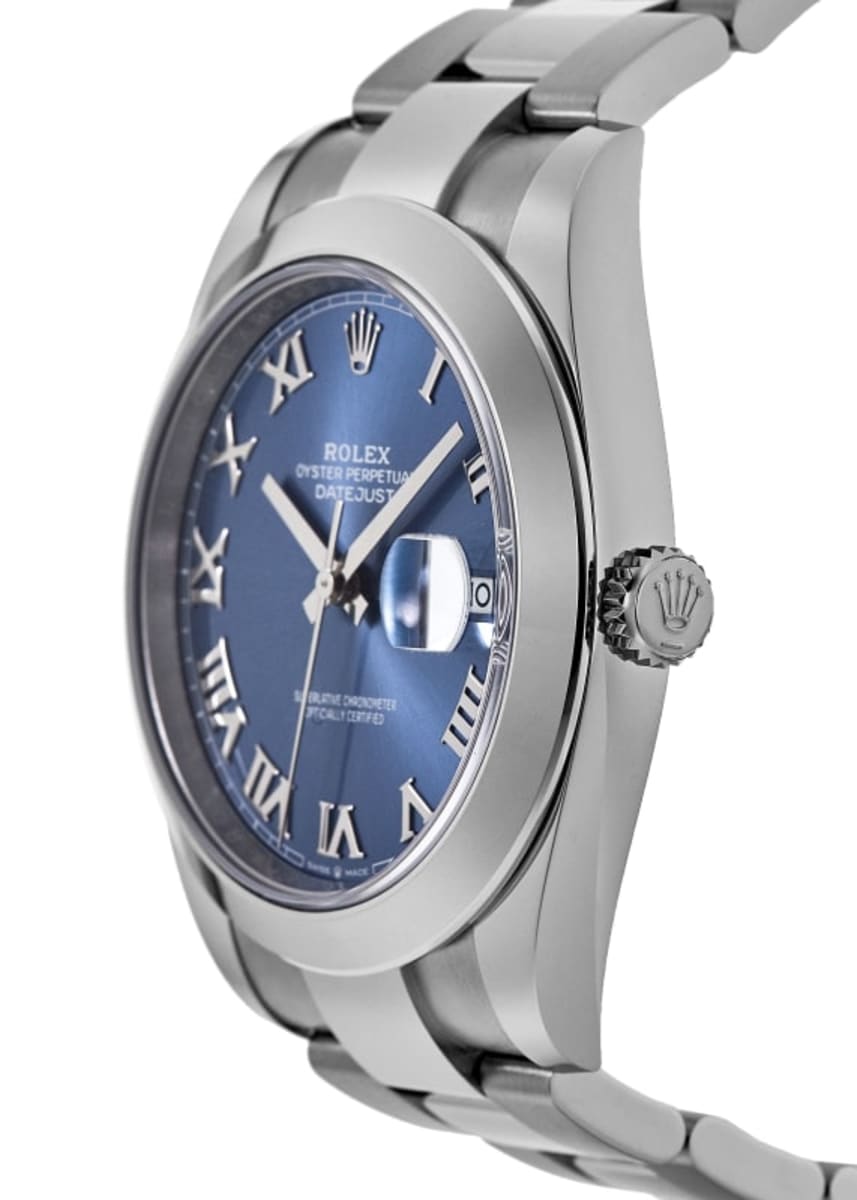 Umazo Rolex Datejust 41 Stainless Steel Azzuro Blue Roman Dial Men's