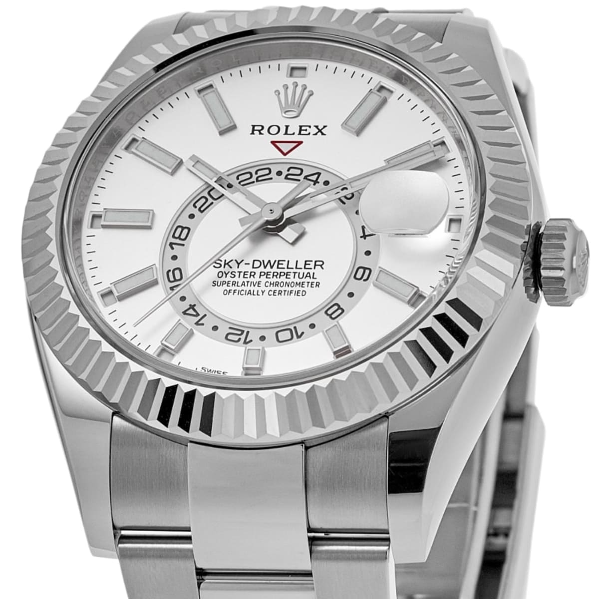 Rolex sky dweller weiss on sale