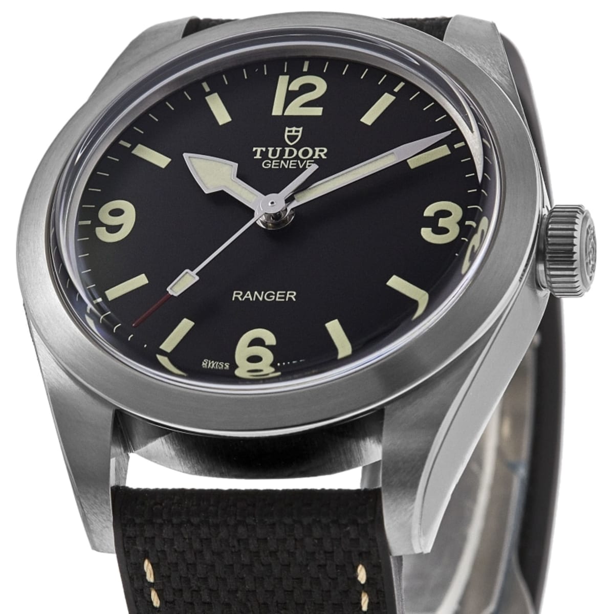 Tudor Ranger Black Dial Rubber Strap Men