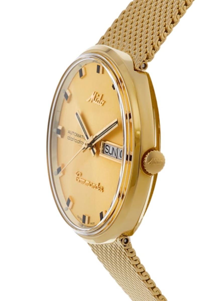 Mido Commander 1959 Gold Tone Steel Men