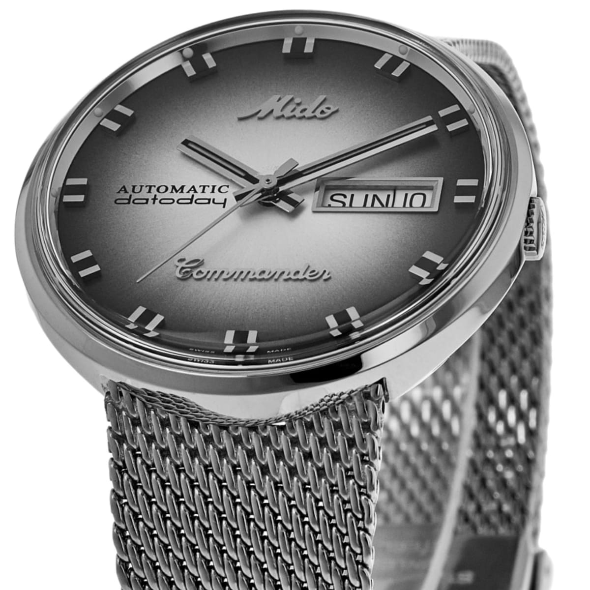 Mido Commander Shade Silver Dial Steel Women 