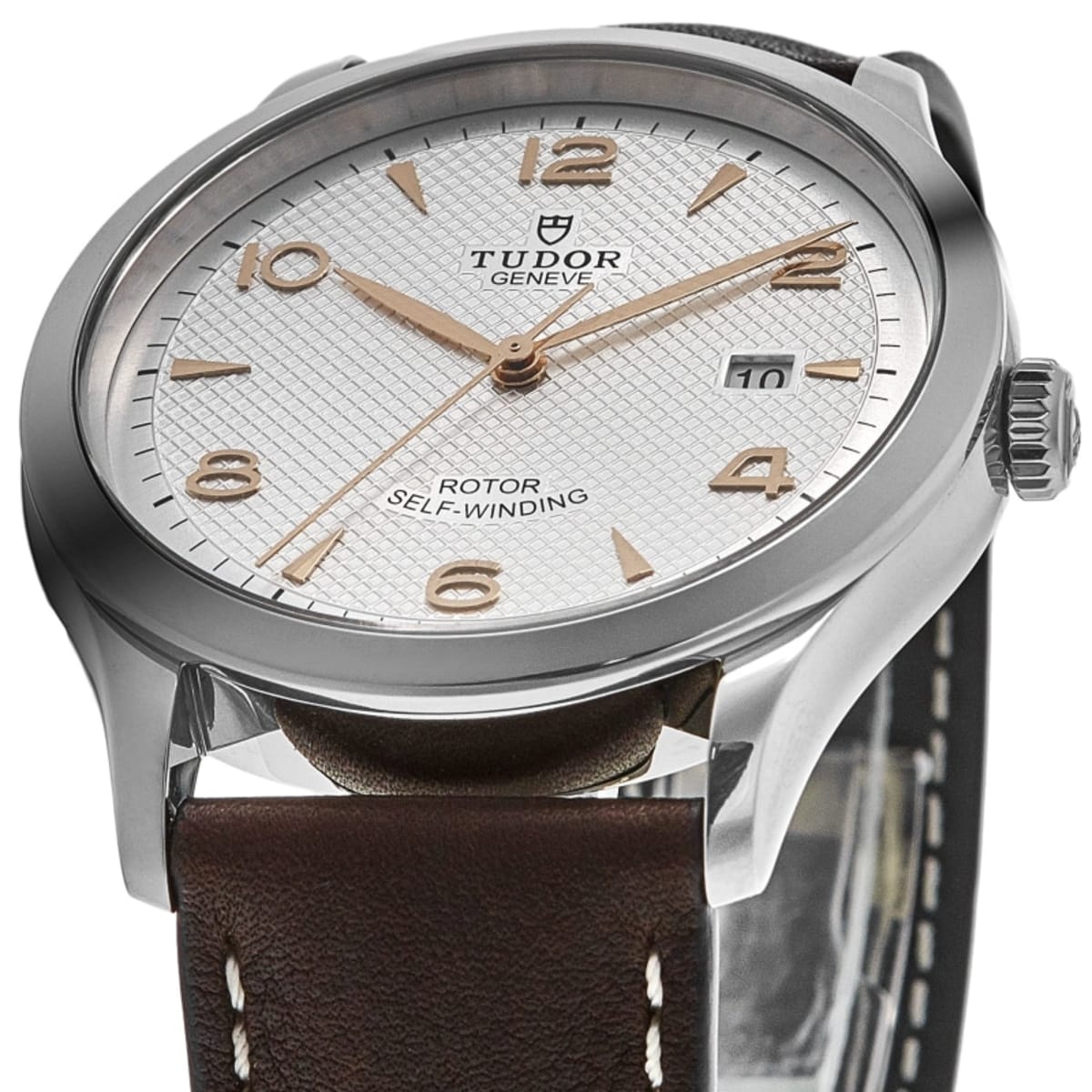 Tudor 1926 41mm Silver Dial Leather Strap Men