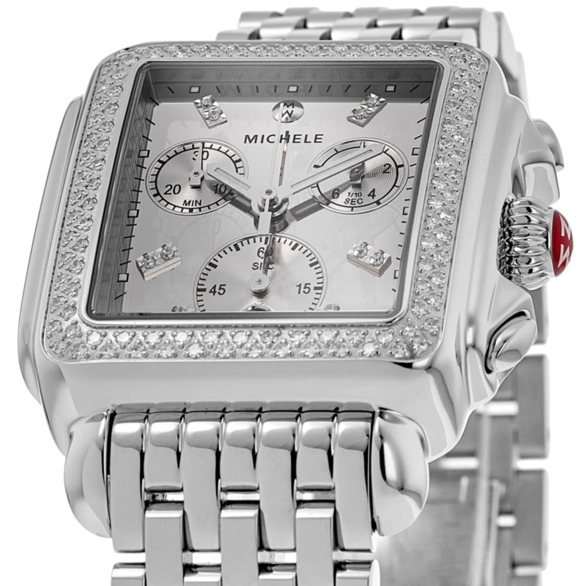 MICHELE DECO DIAMOND DIAL STAINLESS STEAL LADIES WATCH  MW06Z00A0040 0.05 CTTW Michele Deco II Mother of Pearl Diamond Dial Ladies Watch  main image 2
