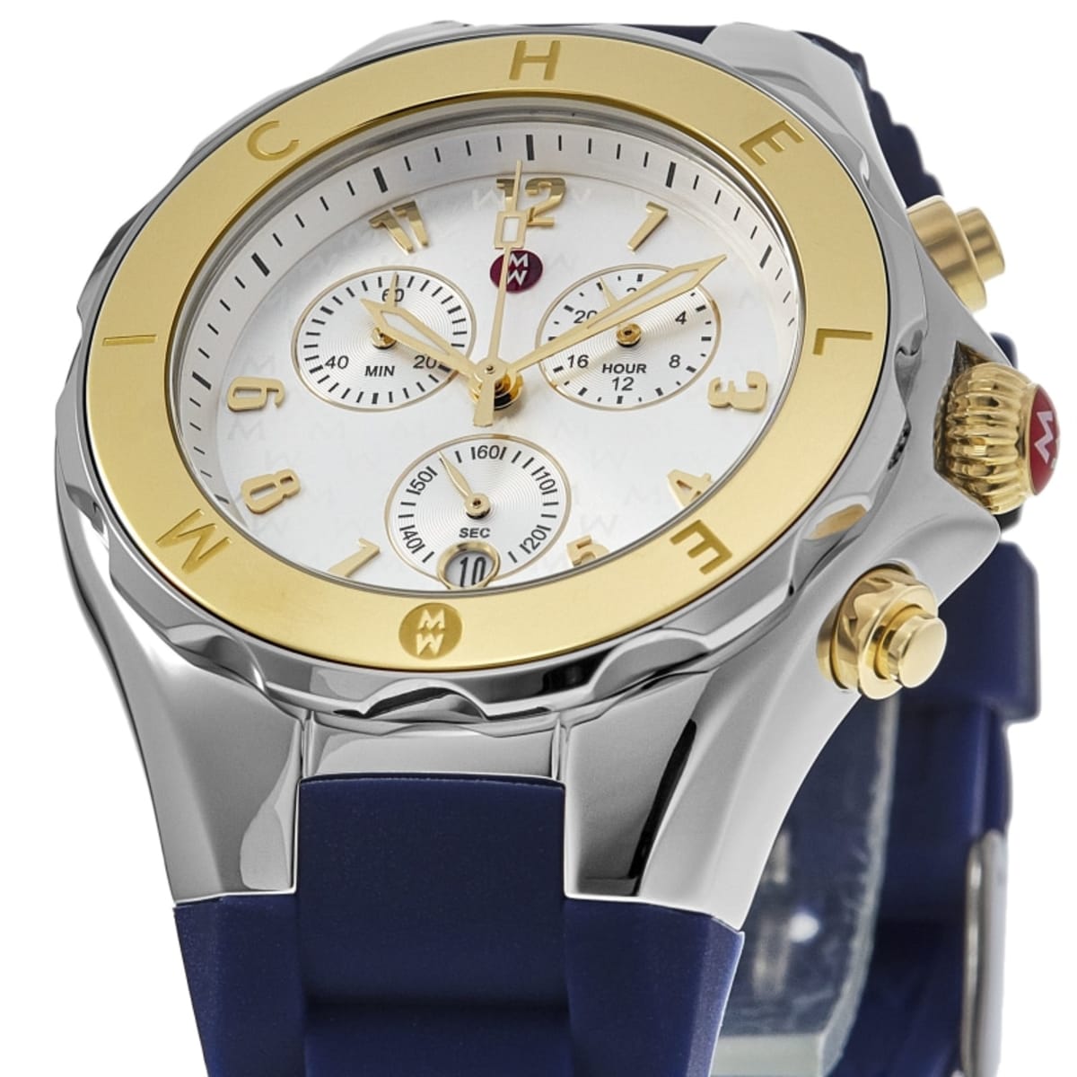 Michele Jelly Bean Silver Dial Silicone Strap Women's Watch Michele Jelly Bean Silver Dial Silicone Strap Women's Watch