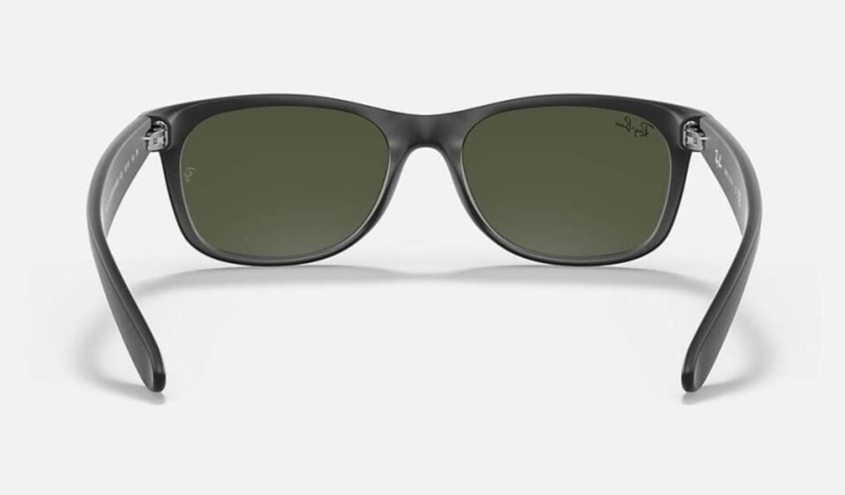 Ray-Ban New Wayfarer Classic Square Black Acetate Green Men's Sunglasses  RB2132 622 58-18