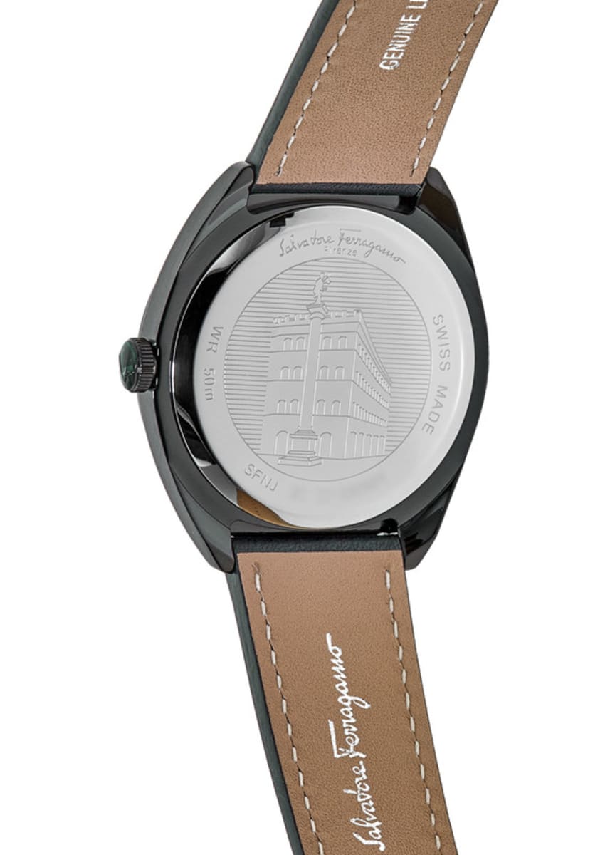 Salvatore Ferragamo Evolution 40mm Black Dial Leather Strap Salvatore Ferragamo Evolution 40mm Black Dial Leather Strap