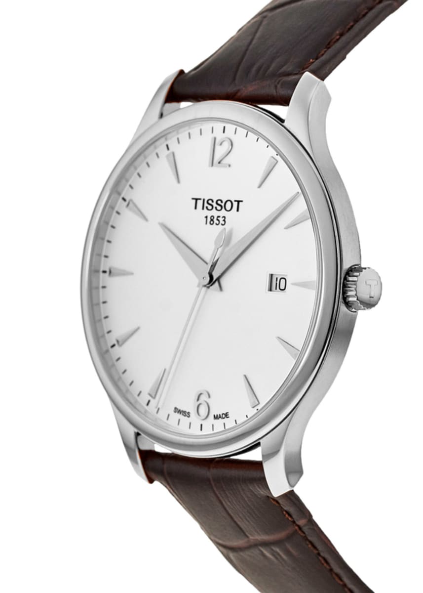 Tissot T Classic Tradition Black Dial Black Leather Strap Watch For Men - T063.610.16.052.00 main image 0