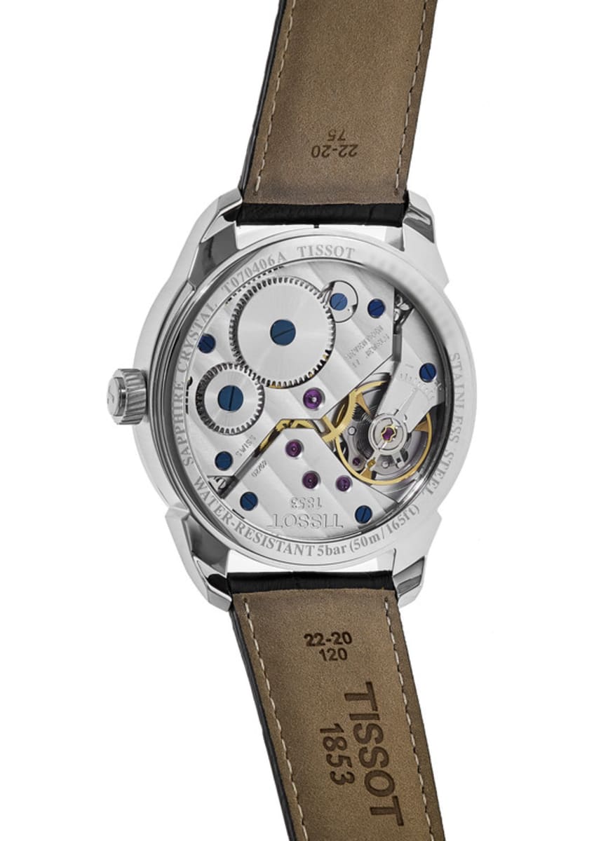 Tissot T-Complication Uomo T0704061605700 - Orologio Meccanico A Carica Manuale Quadrante Nero