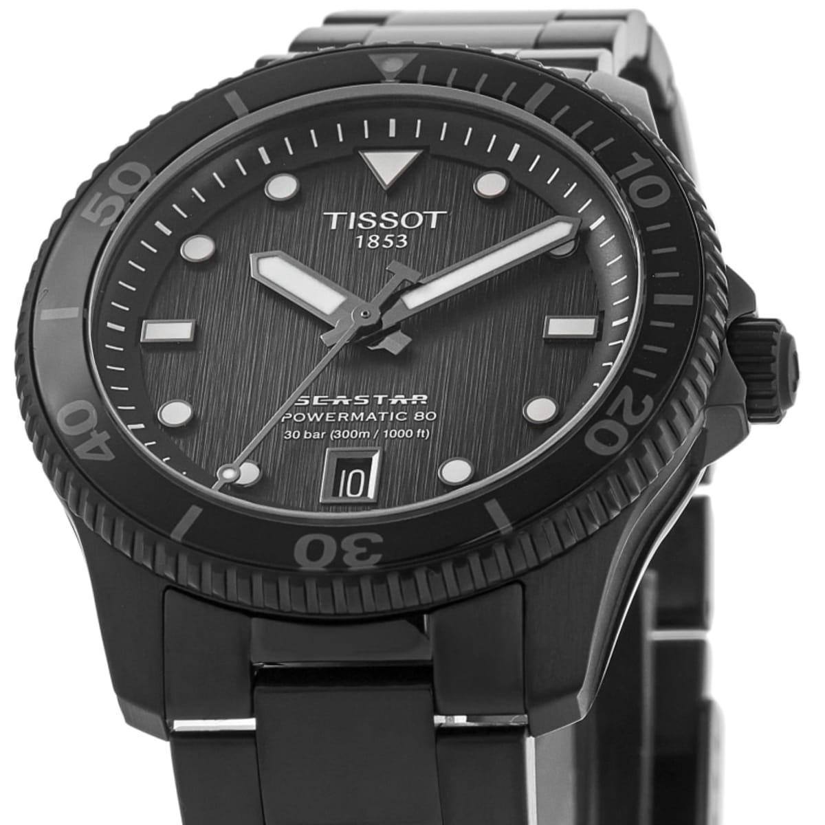 TISSOT シースター1000 オールブラック 実機レビュー】ティソSEASTAR1000パワーマティック80 40mm