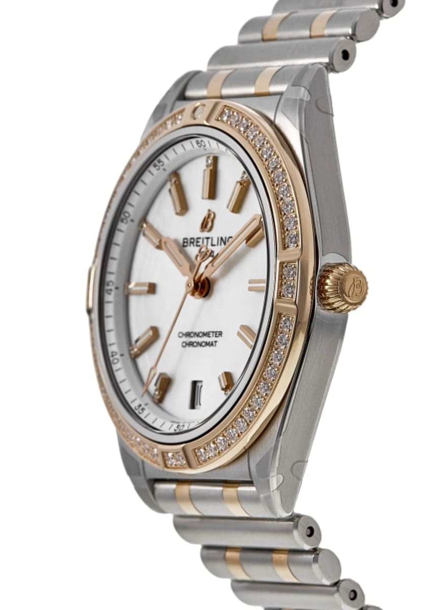 Breitling Chronomat Automatic 36 Rose Gold & Steel Diamond Women